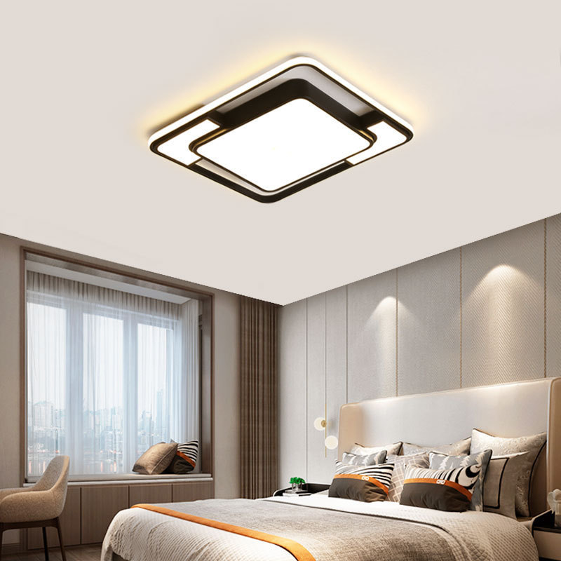 Modern LED Ceiling Light Rings Modern Ceiling Flush Mount Remote Control Fixture Dimming Ceiling Light