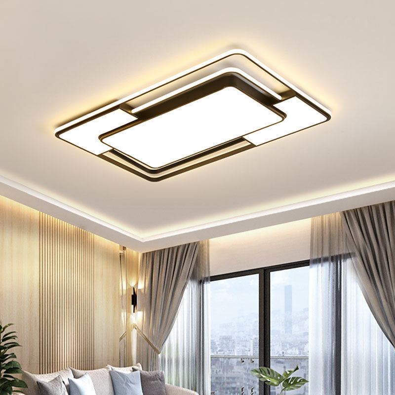 Modern LED Ceiling Light Rings Modern Ceiling Flush Mount Remote Control Fixture Dimming Ceiling Light