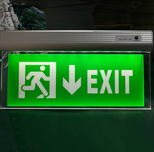 AC110V 220V Professional Rechargeable Led Warning Safety EXIT Sign Light Emergency EXIT Lights