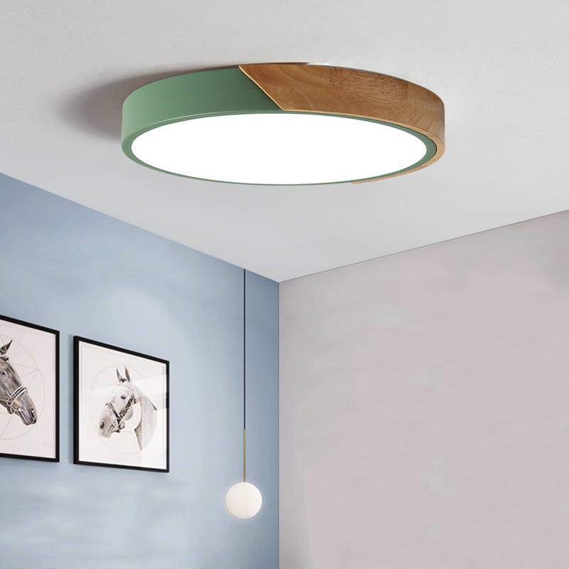 Led Drum Flush Mount Dimmable Remote Control Round Led Ceiling Lamp