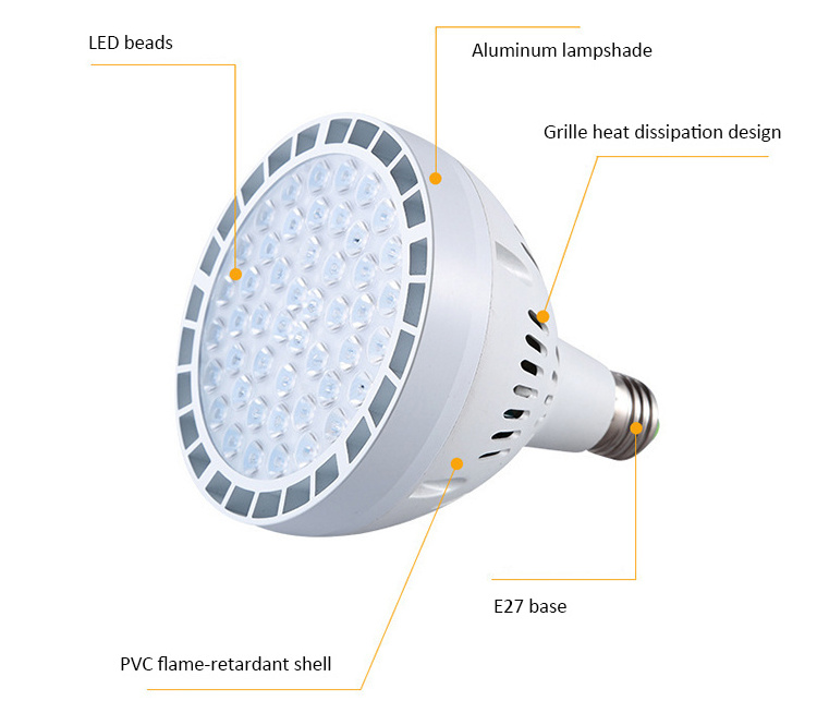 High Lumen 40W 45W PAR30 Led Spotlight E27 E26 PAR38 Lamp Bulb