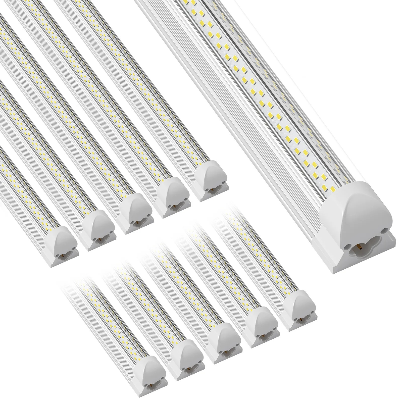 V-Shaped Aluminum 50W 100W 4FT 8FT  4 8 Foot T8 Integrated Led Tube Light Fixture