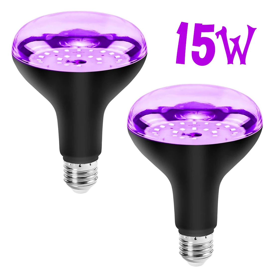 Bar Halloween Party Decoration Fluorescent Bulb Lights E26 E27 Base 15W UV Black Light Bulb