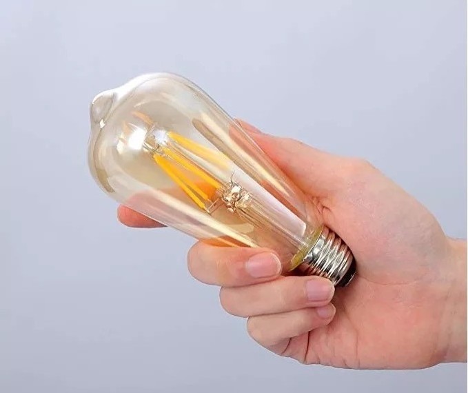 Jpungsun Glass Decorative LED Edison Filament Bulb Light Golden ST64 E27 B22 2W 4W 6W 8W 10W 12W Lamps Bulb