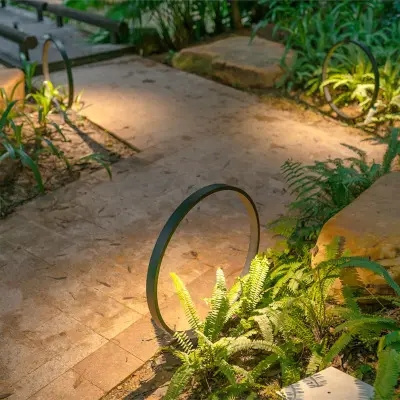 600MM Ring Circle Halo Lawn Lamp Round Outdoor LED Bollard Light