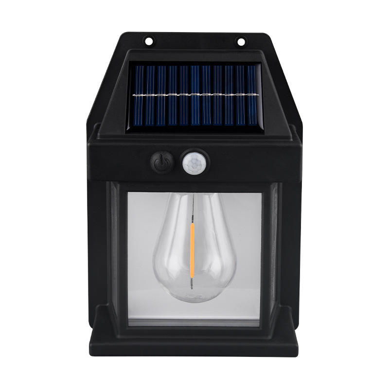 Waterproof LED Filament Bulb Solar Wall Light for Outdoor Solar Garden Wall Lanterns