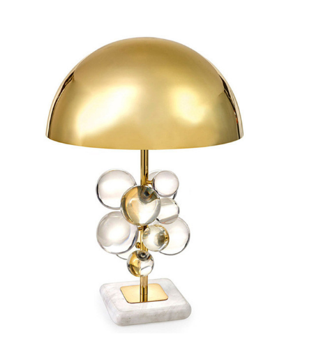 Nordic Study Office Indoor Lighting Desk Lamp For Bedroom Bedside Living Room Crystal Mushroom Shape LED Table Light