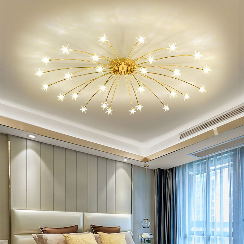 Modern Light Luxury Sparkle Firework LED Ceiling Light For Living Room Bedroom Study Home Decor Lighting Fixtures