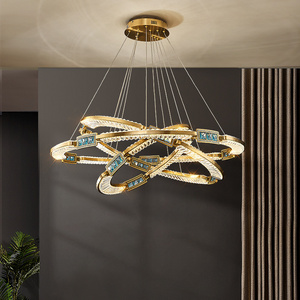 Restaurant Home Decor Hotel Living Room LED Pendant Lighting Modern Crystal Chandelier Pendant Light