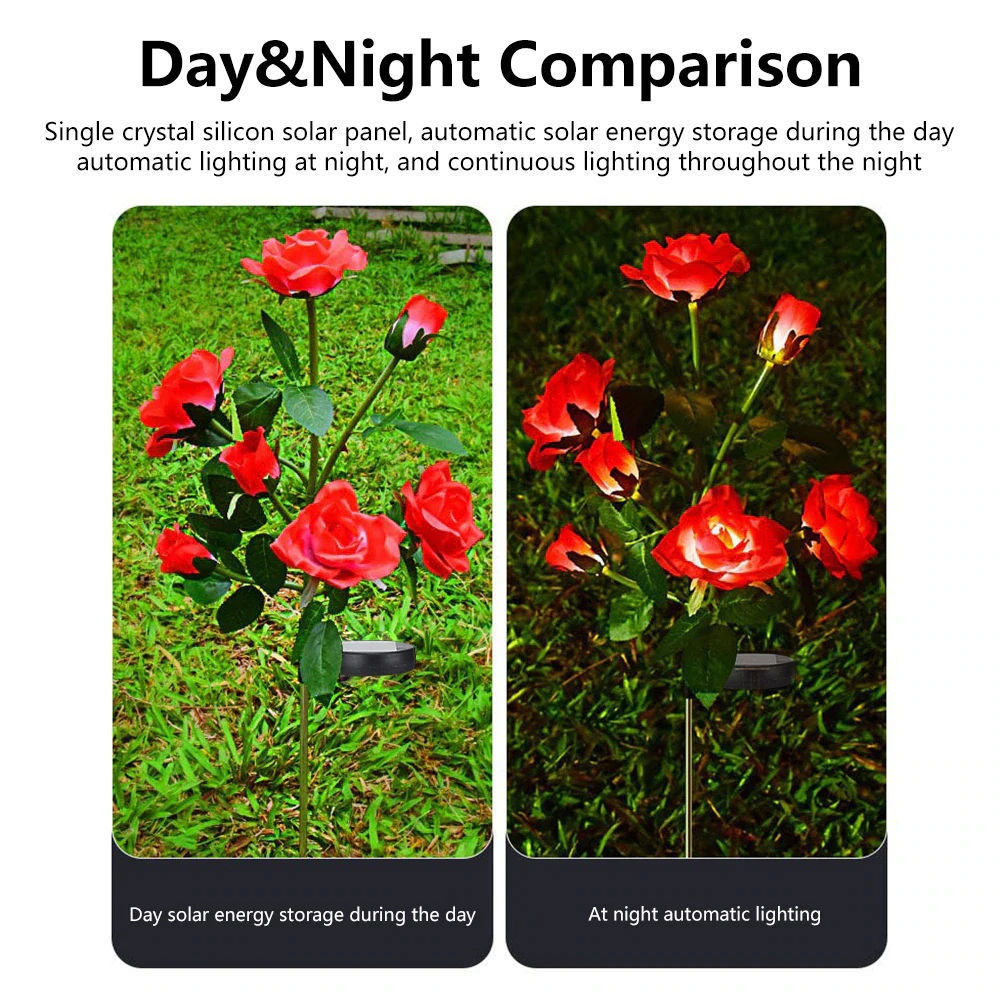 Wholesale RGB IP65 Waterproof Landscape Lamp Flower Light Outdoor LED Solar Garden Lights For Yard Decorative