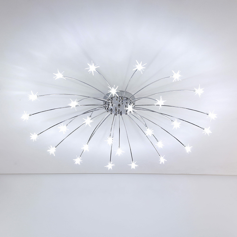 Modern Light Luxury Sparkle Firework LED Ceiling Light For Living Room Bedroom Study Home Decor Lighting Fixtures