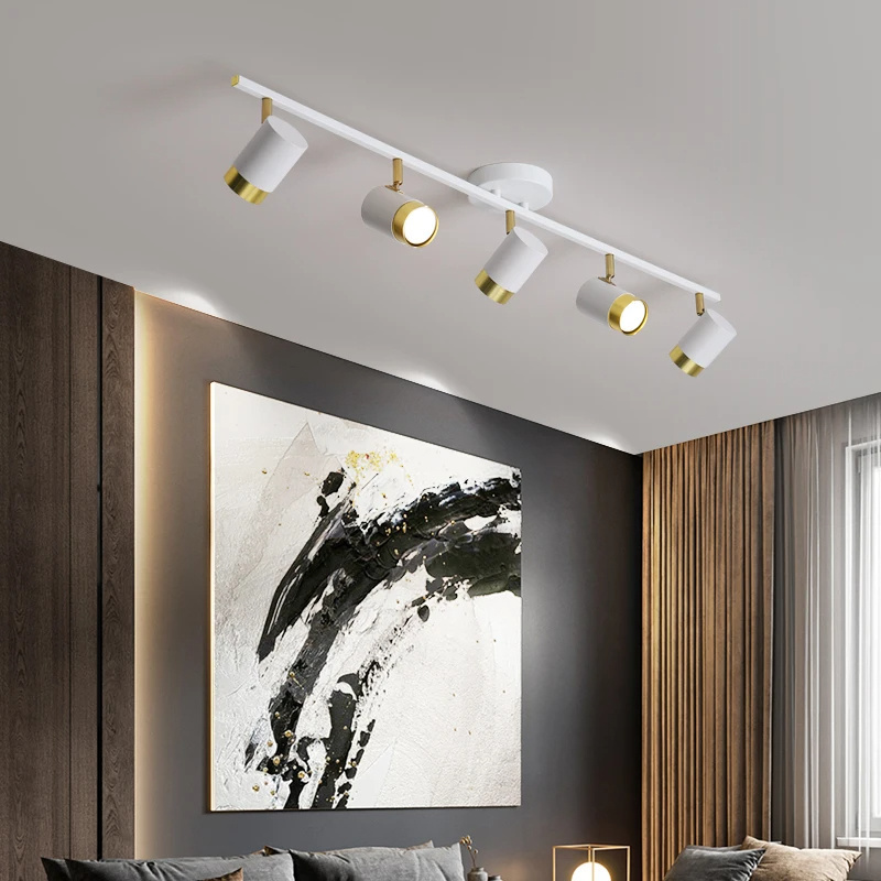 White Black Wall Ceiling Lamp For Living Room Background Shop Led Painting Picture Spot Light GU10 MR16 Bulb Spotlight