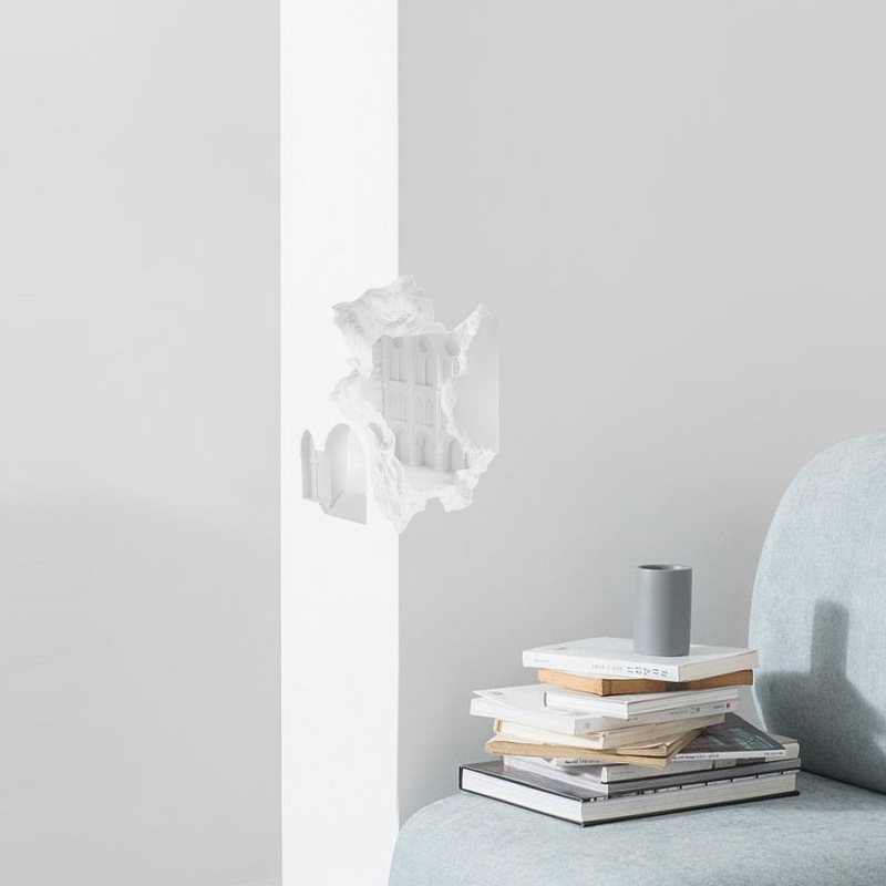 Notre Dame Bedside Embedded Dimmable Gypsum Wall Corner Lamp