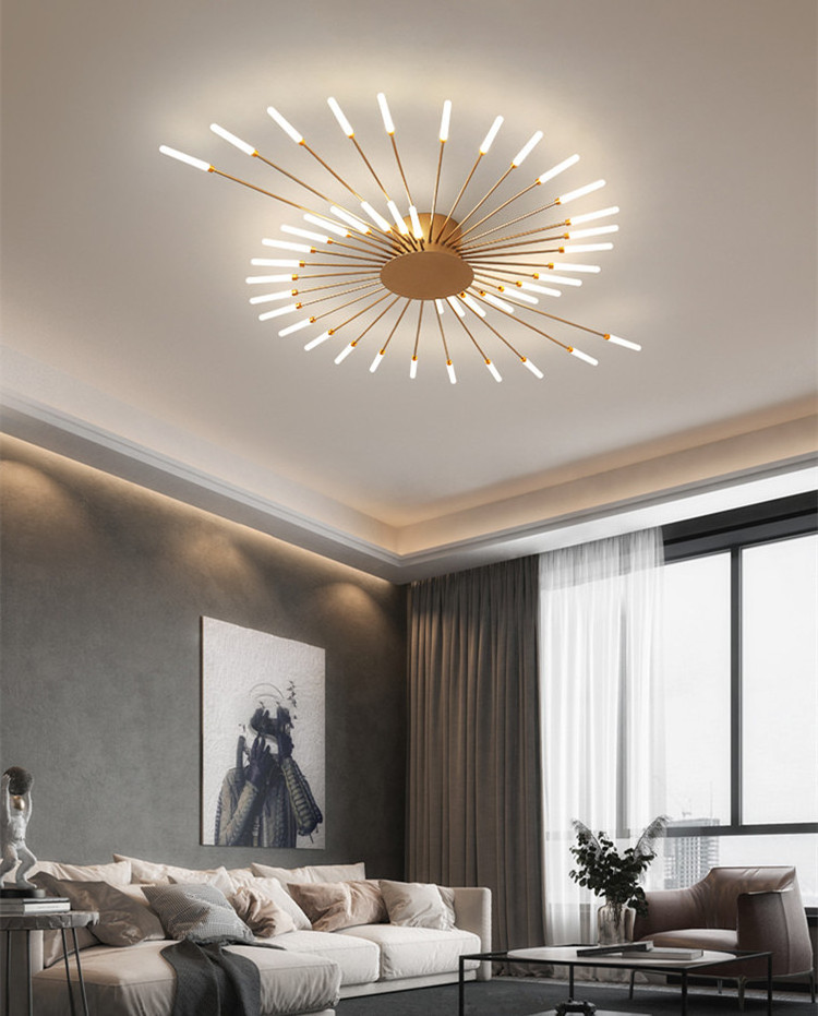 Bedroom Living Room Chandelier Pendant Indoor Lighting Acrylic Firework Modern LED Ceiling Lights