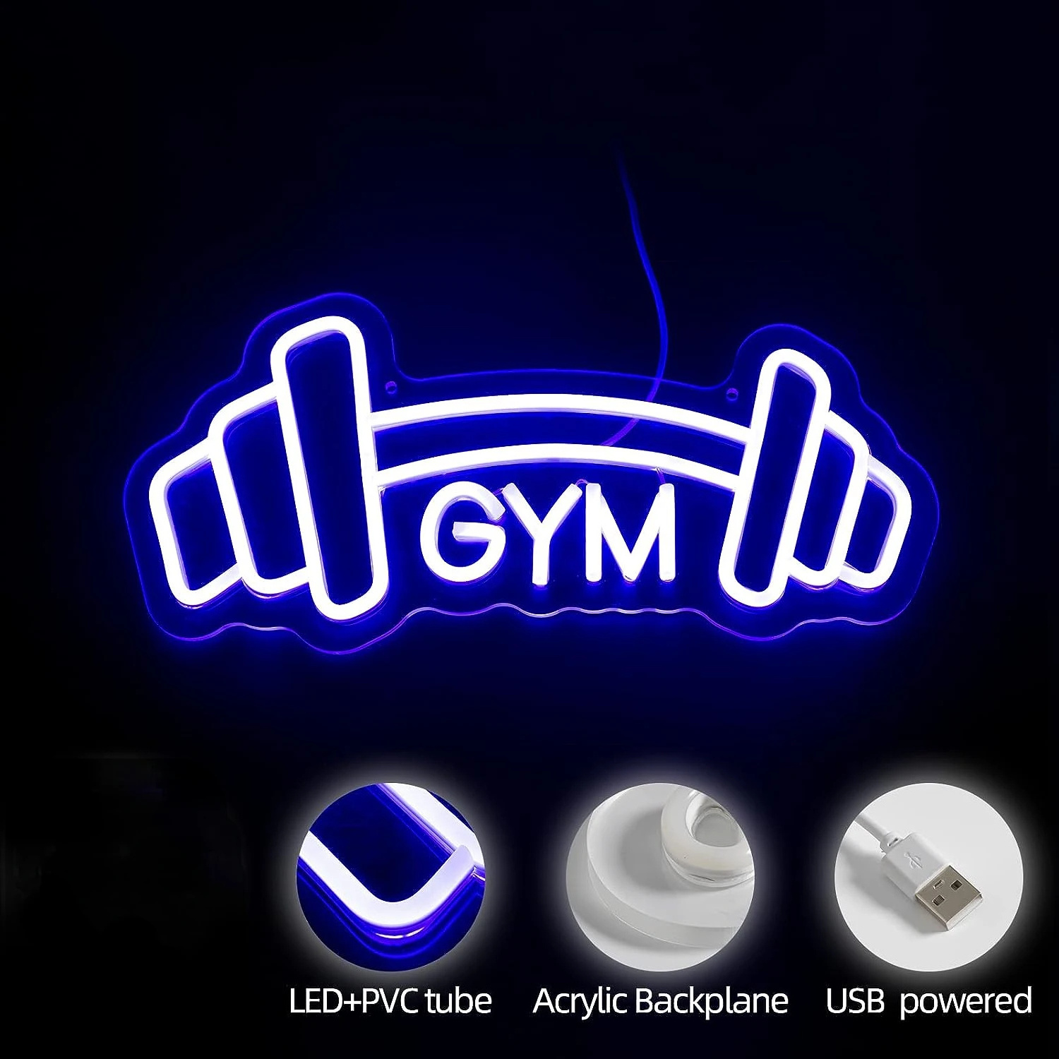 Jpungsun Personalize Gym LED Signs Neon Light Home Decor Backdrop Logo Neon Light Party Customized Neon Light