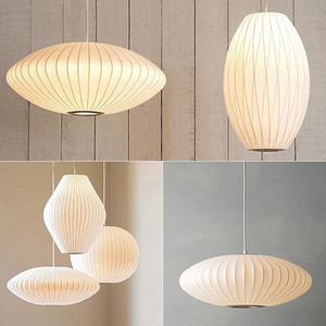 Fabric Lantern Single Head Chandelier Nordic Minimalist Creative Bedroom Restaurant Pendant Lamp Bar Living Room Pendant Light