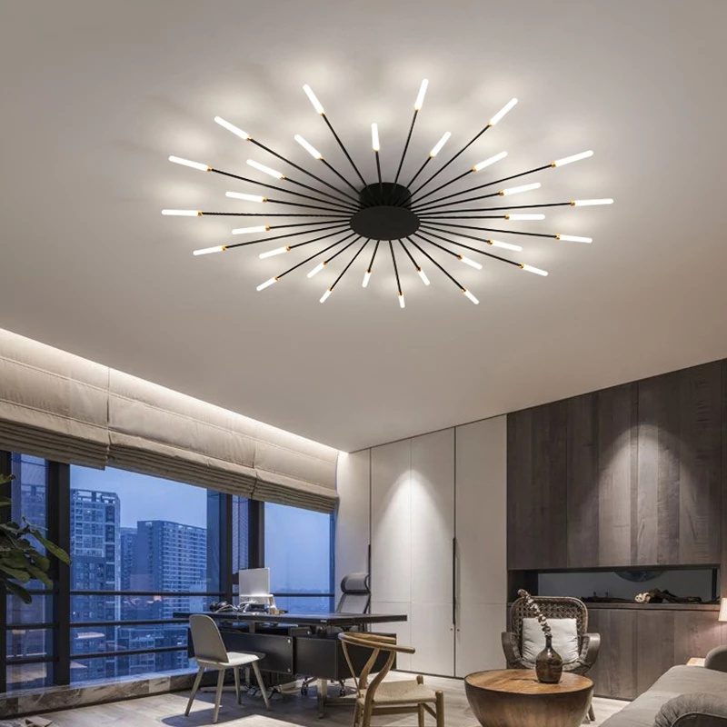 Bedroom Living Room Chandelier Pendant Indoor Lighting Acrylic Firework Modern LED Ceiling Lights