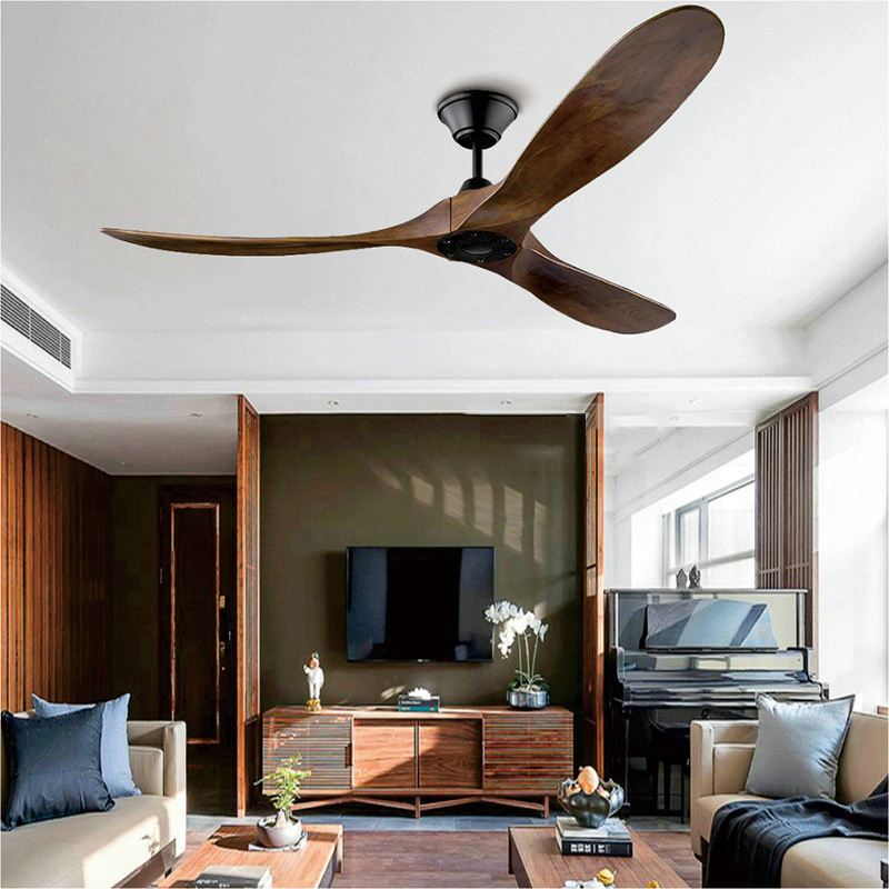 Vintage Home Ceiling Fan itWh LED Lights Chandelier For Bedroom 6 Speed Energy 42 Inches Wooden Ceiling Fan Light And Remote