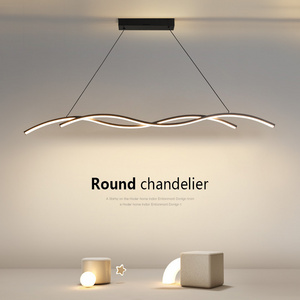 Jpungsun Minimalist Dining Room Long Strip Chandelier Pendant Light Restaurant Nordic Modern Kitchen Pendant Light