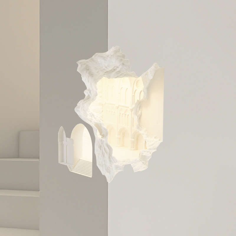 Notre Dame Bedside Embedded Dimmable Gypsum Wall Corner Lamp