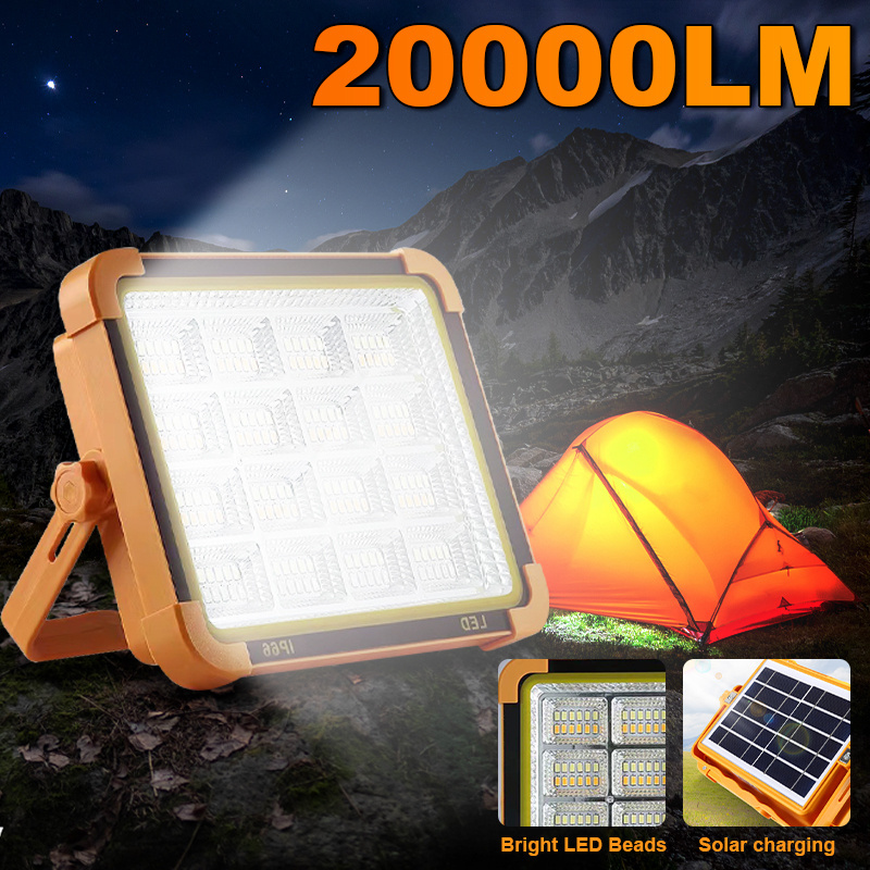 Rechargeable Portable outdoor fishing Solar Spotlight camping lantern for Waterproof Tent Lamp LED Solar Light