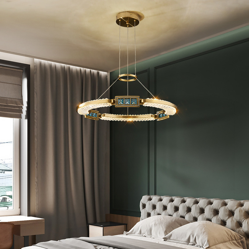 Restaurant Home Decor Hotel Living Room LED Pendant Lighting Modern Crystal Chandelier Pendant Light