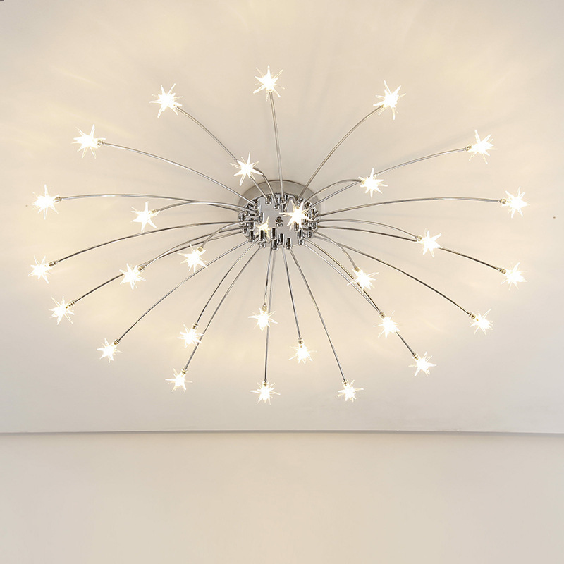 Modern Light Luxury Sparkle Firework LED Ceiling Light For Living Room Bedroom Study Home Decor Lighting Fixtures