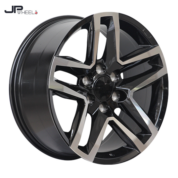 Passenger Car Wheels Full Black Machine Face 20 Inch 22 Inch 6 Lugs 139.7 CB 78.1 Wheel Rims For Chevrolet #19010