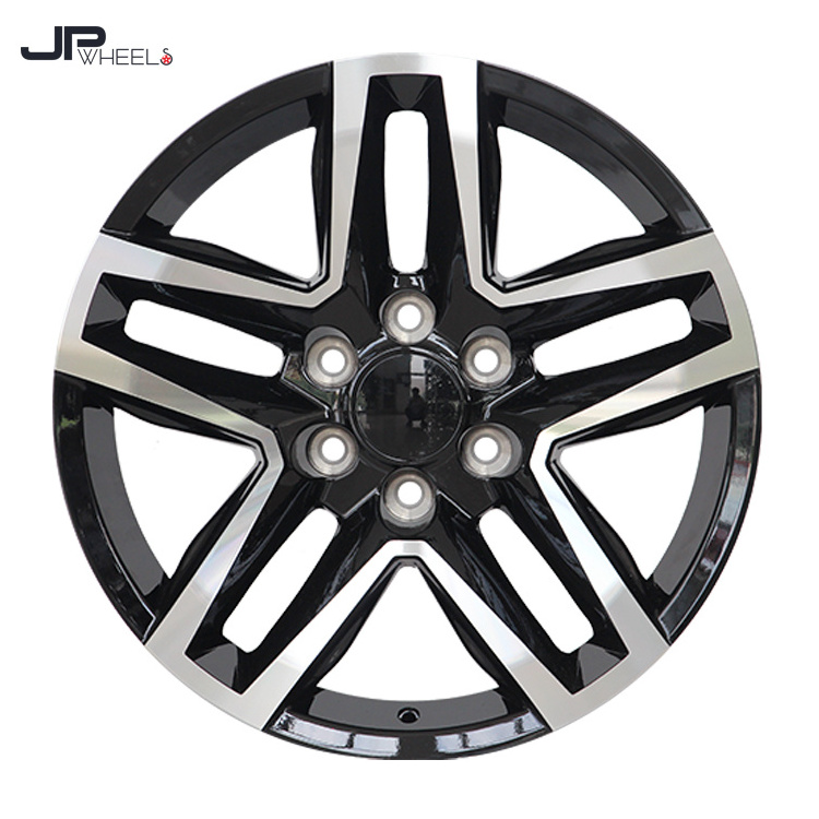 Passenger Car Wheels Full Black Machine Face 20 Inch 22 Inch 6 Lugs 139.7 CB 78.1 Wheel Rims For Chevrolet #19010