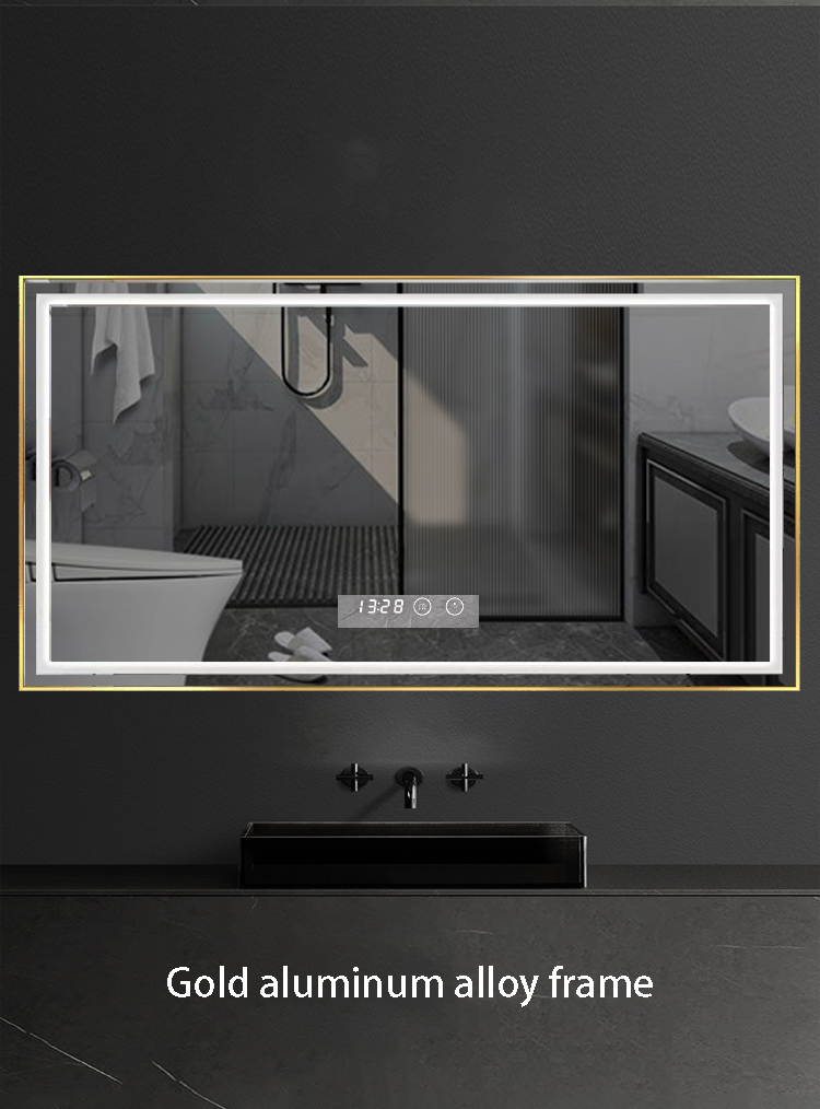 Modern Home Decor Frameless LED Wireless Bathroom Mirror New Fashion Bluetooth Sensor Switch Illuminated Design Wall Usage Light