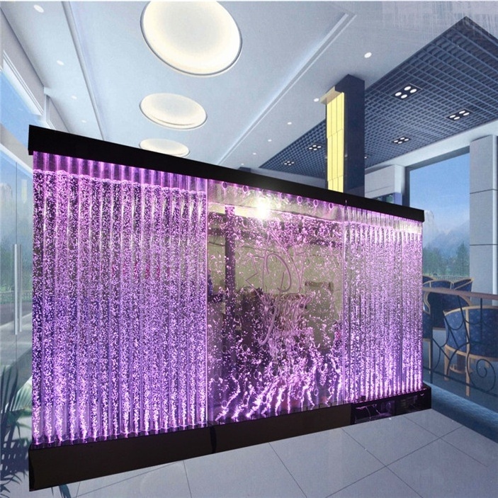 Customized movable partition acrylic water bubble wall led decorative wall panels