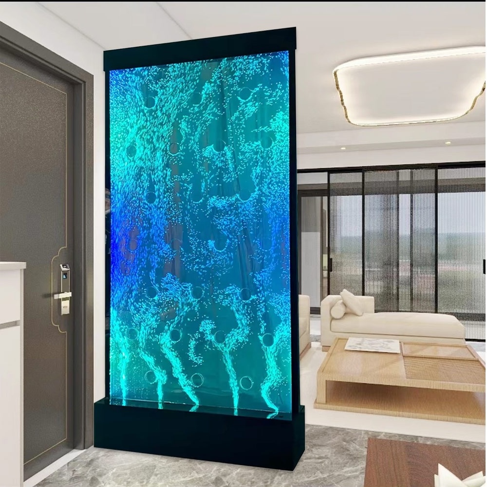 Customized movable partition acrylic water bubble wall led decorative wall panels