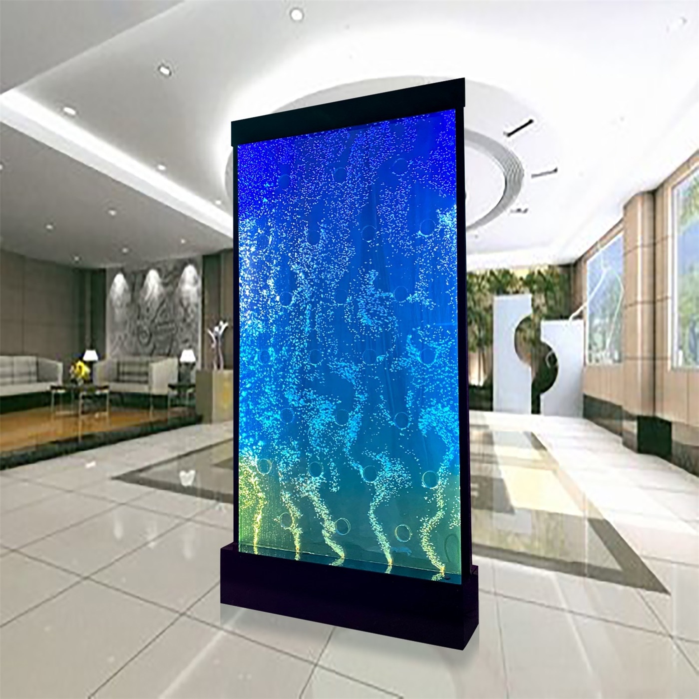 Customized movable partition acrylic water bubble wall led decorative wall panels