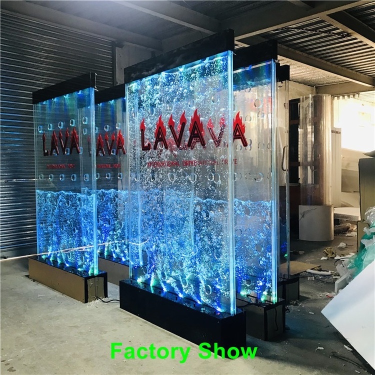 Factory direct sale LED shiny water feature bubble salon wall decoration