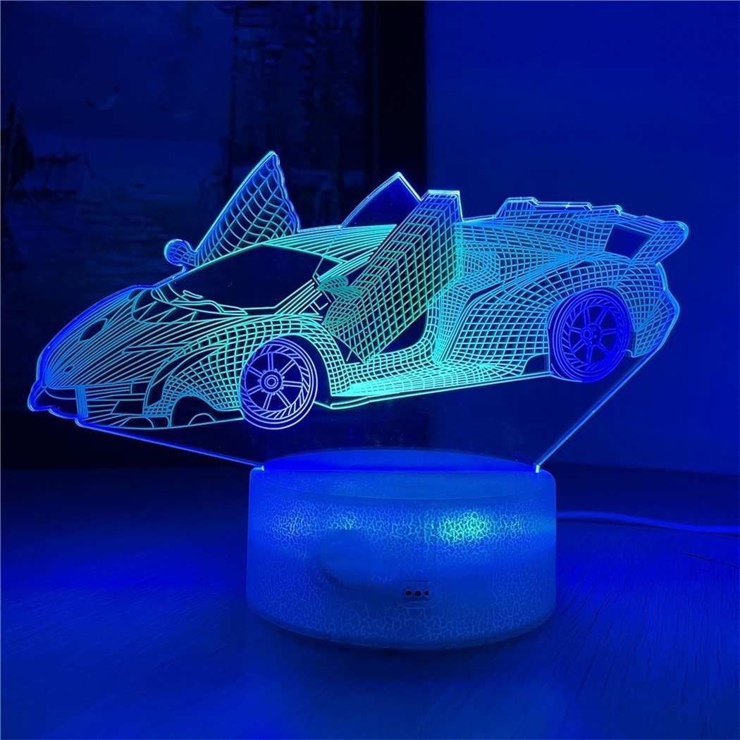 Game Zone Gamer 3D Night Light Gift Desk Setup Lighting Decor On The Table Game Console Icon Logo Sensor Light