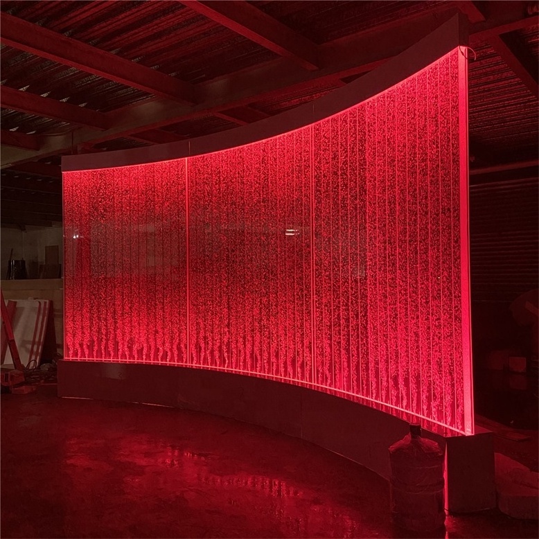 Interior design water wall used as curved freestanding privacy screens room dividers