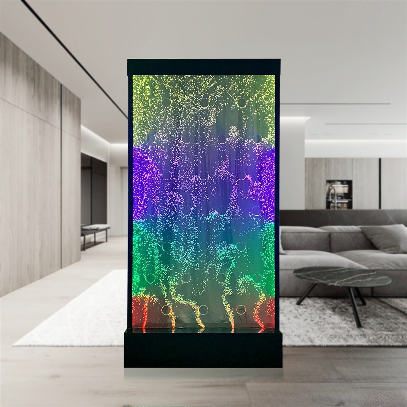 Customized movable partition acrylic water bubble wall led decorative wall panels