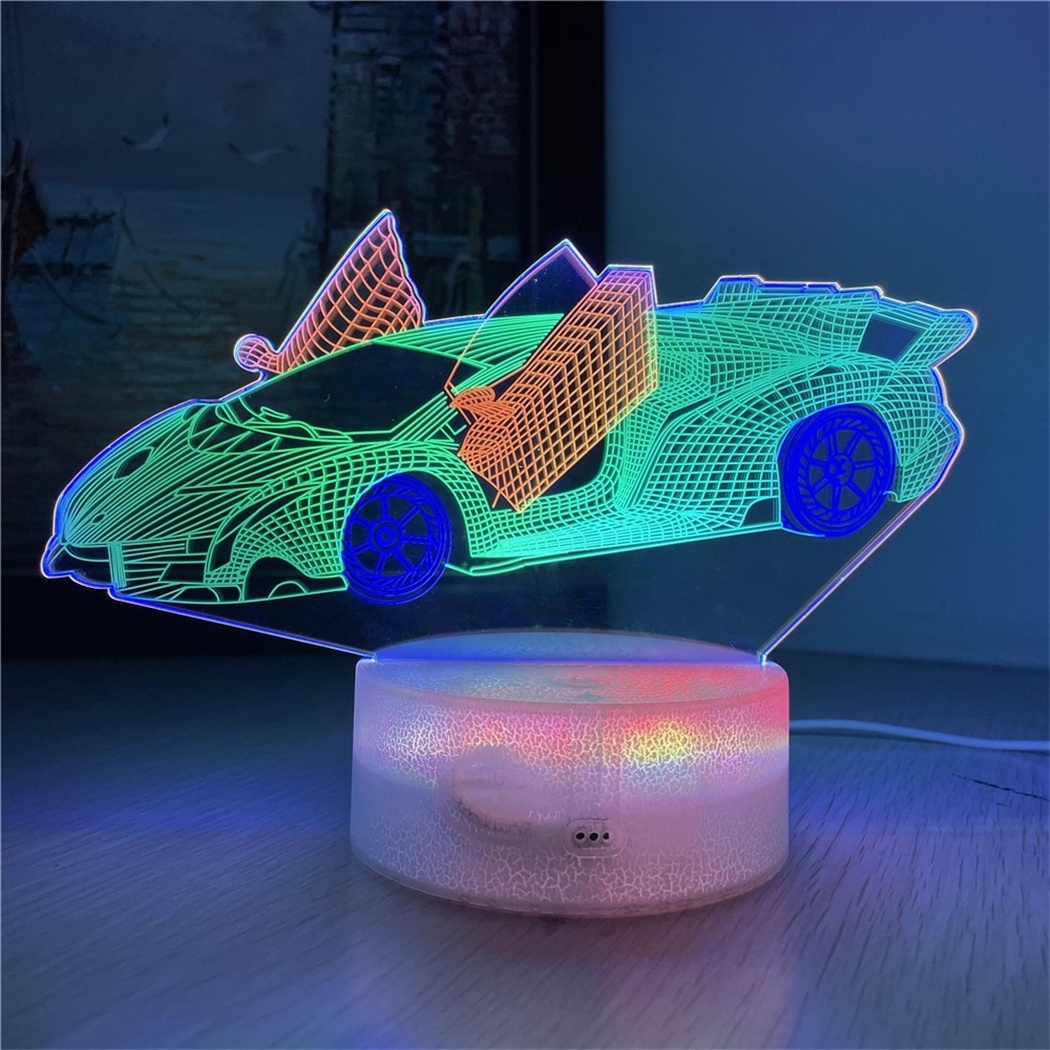 Game Zone Gamer 3D Night Light Gift Desk Setup Lighting Decor On The Table Game Console Icon Logo Sensor Light