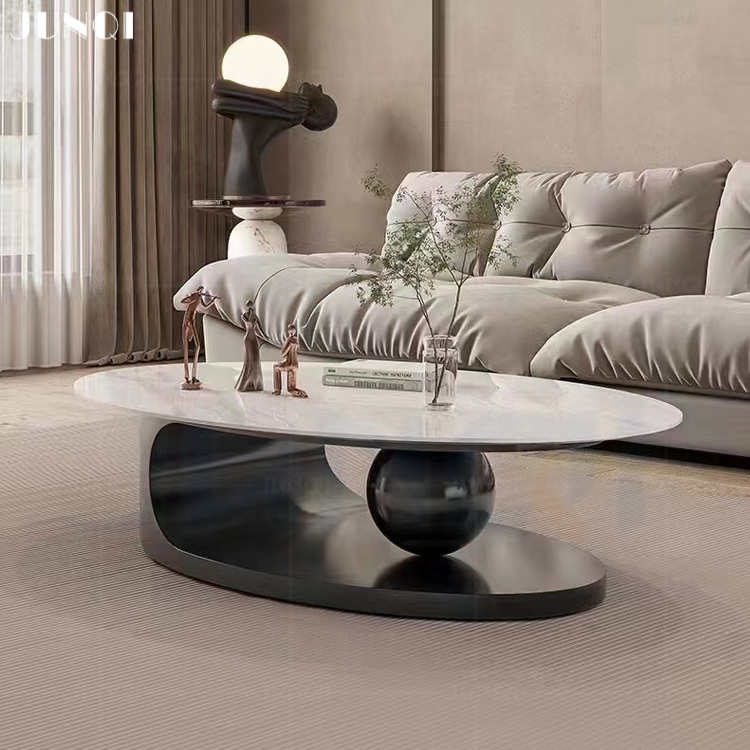 Junqi living room gold marble top nordic nesting travertine stainless steel small side set coffee table