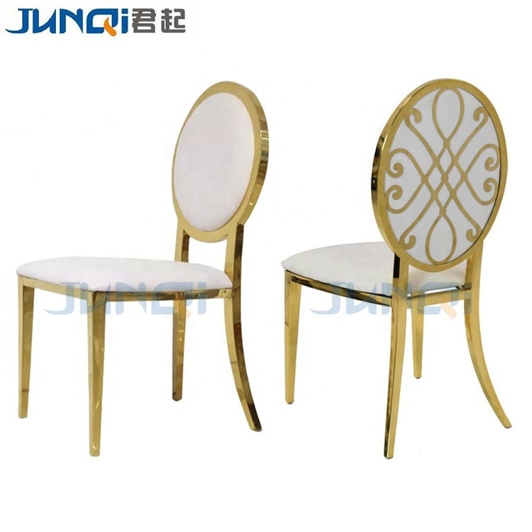 JUNQI wholesale dining room chair with gold metal legs gold steel frame 6 chairs dining room sets velvet gold dining chair