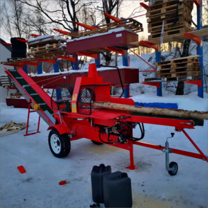 EPA approved JQ petrol log splitter firewood processor forestry machinery firewood cutting machine