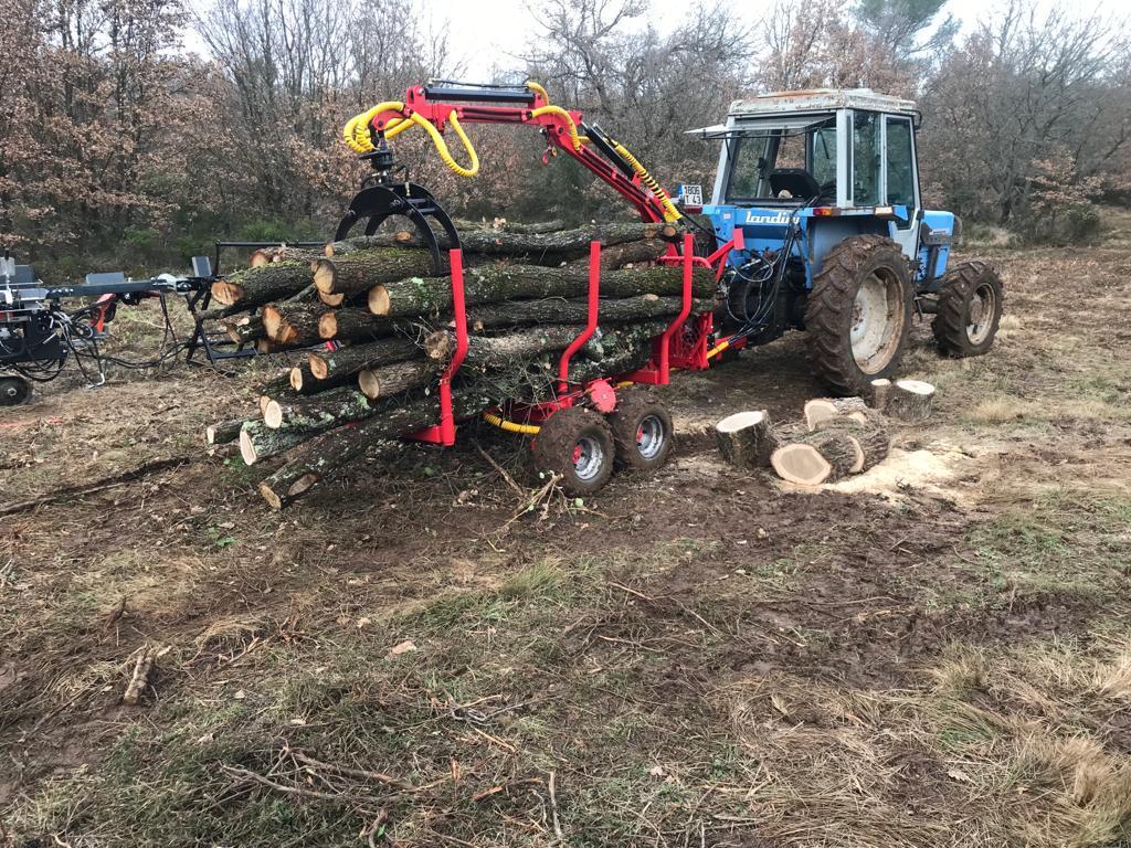 Best price JQ 500kg Log Grapple log trailer forestry attachment for timber trailer China for sale