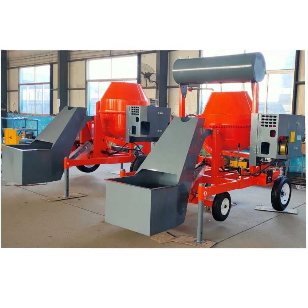 Low MOQ betonniere 500 litre moteur gazoil JQ CE approved concrete mixer portable 1200w cement concrete mixers for home use