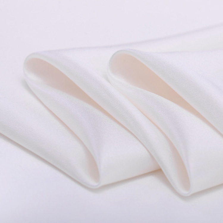 White Color Heavy Duchess Silk Satin Silk Charmeuse 30MM Fabric