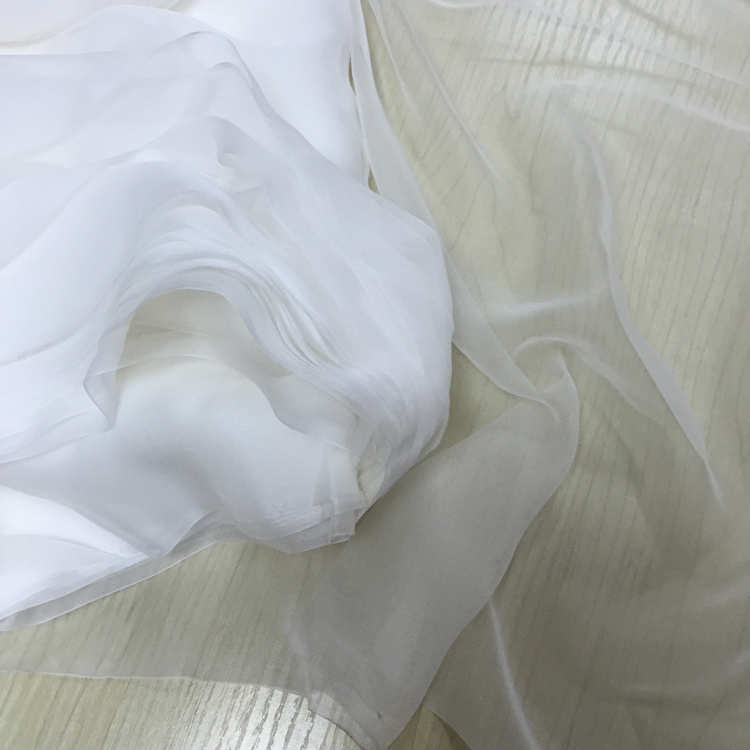 Pure Silk Scarf Plain White Silk Chiffon 100% Scarf for Painting White Silk Scarves For Dyeing