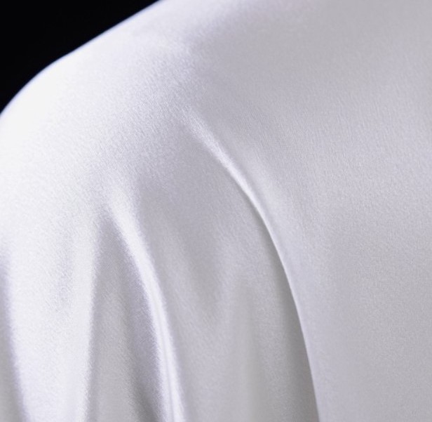 White Color Heavy Duchess Silk Satin Silk Charmeuse 30MM Fabric