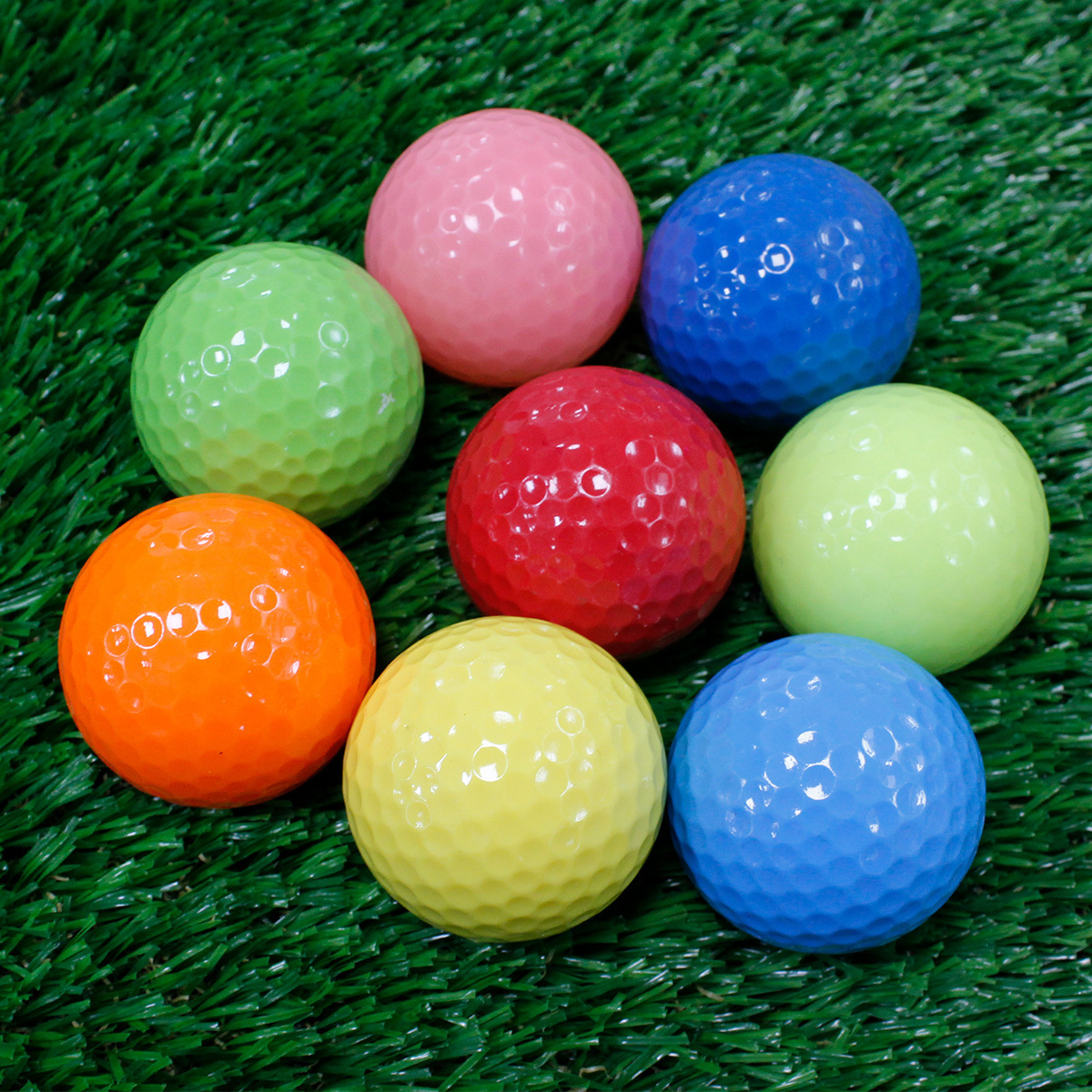 Bulk 2 Layer golfball crystal color high spin Surlyn golf balls