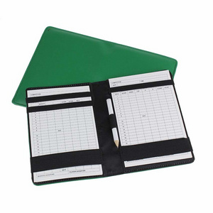 Golf Training Customized Logo Genuine Leather Card Golf Scorecards Holder