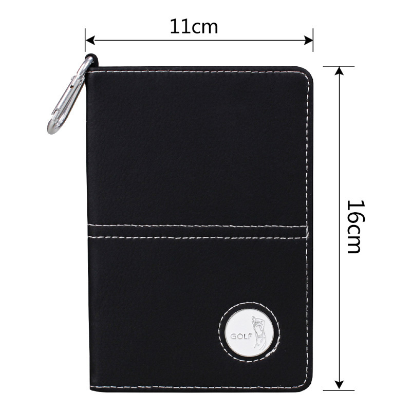 Customized Design Pu Leather With Pencil Marker Golf Scorecard Holder