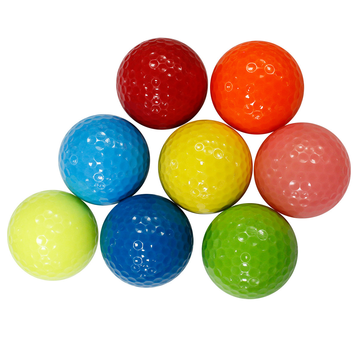 Bulk 2 Layer golfball crystal color high spin Surlyn golf balls